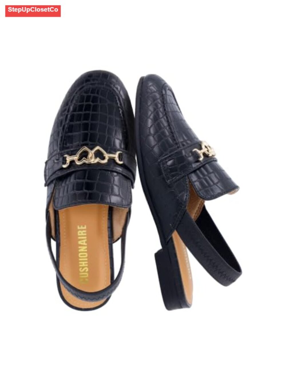 Girls Slingback Penny Loafers Faux Leather Dress Shoes